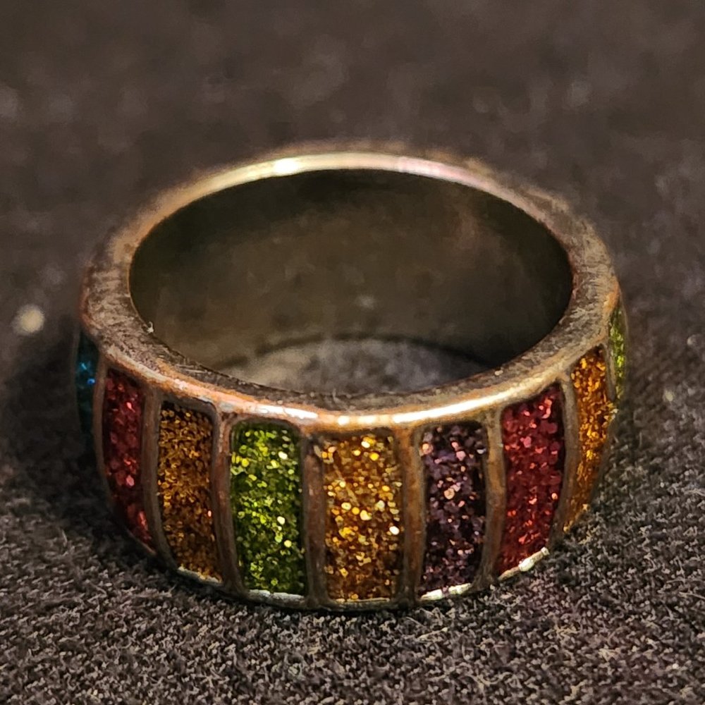 Multi-Jewel-Colored Ring, Size 6